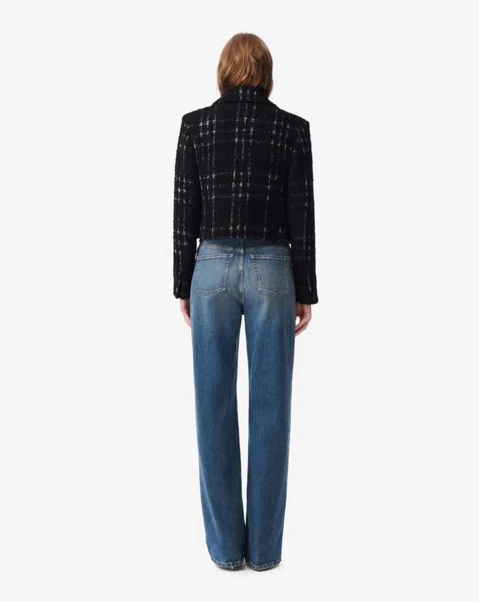 IRO CAMRON TWEED SHACKET Blackwhite Women Jackets and Coats