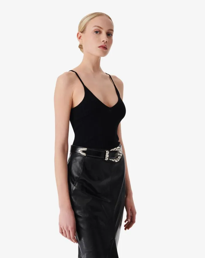 IRO COBY VNECK KNIT TANK TOP Mastic Women Tshirts