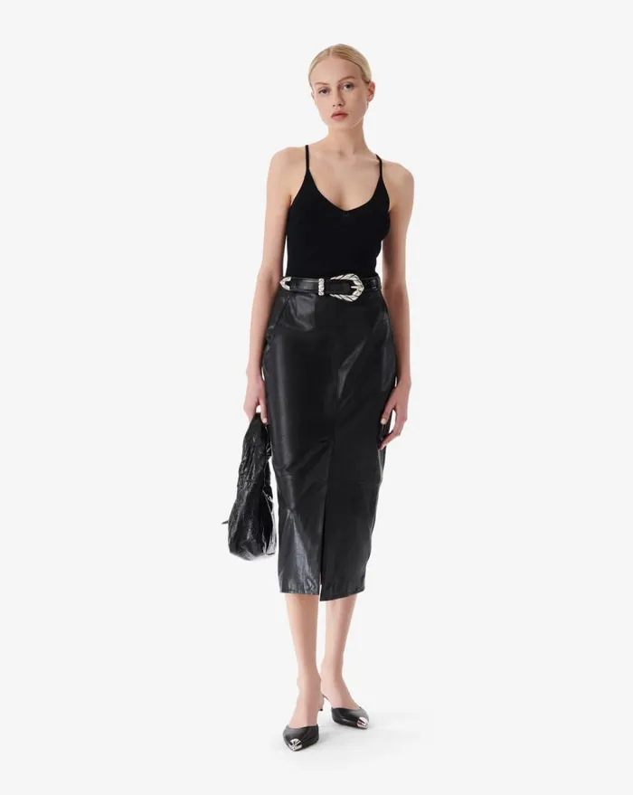 IRO COBY VNECK KNIT TANK TOP Mastic Women Tshirts