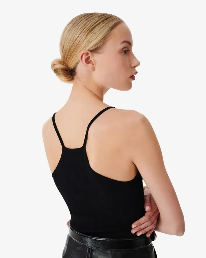 IRO COBY VNECK KNIT TANK TOP Mastic Women Tshirts