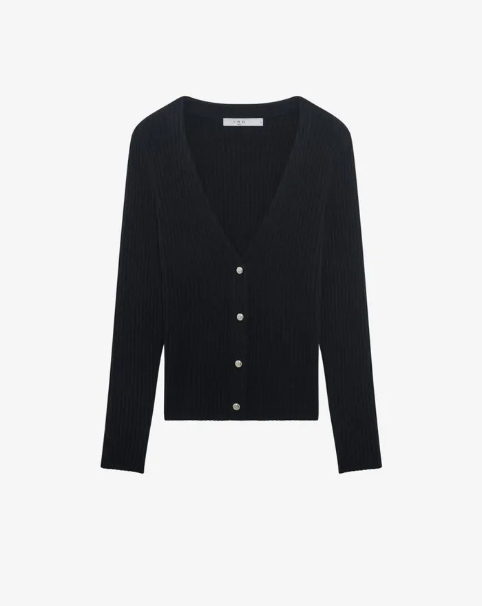 IRO DEVORA CASHMERE VNECK CARDIGAN Black Women Knits