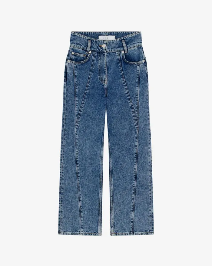 IRO HANIFI CROPPED CUTOUT JEANS Mid Blue Women Jeans