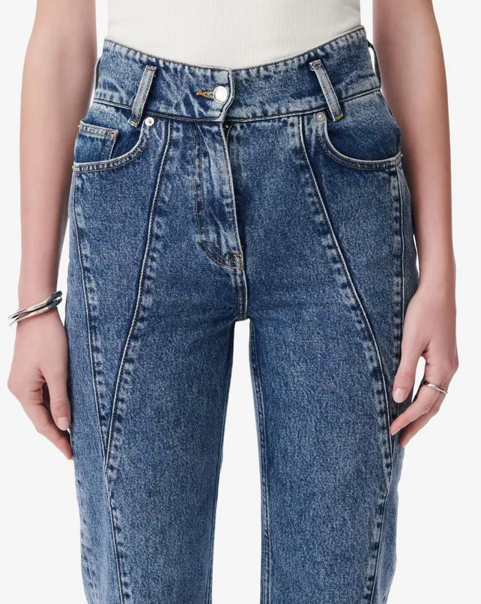 IRO HANIFI CROPPED CUTOUT JEANS Mid Blue Women Jeans