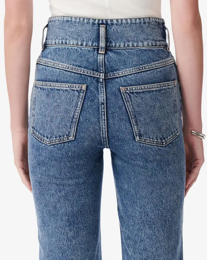 IRO HANIFI CROPPED CUTOUT JEANS Mid Blue Women Jeans