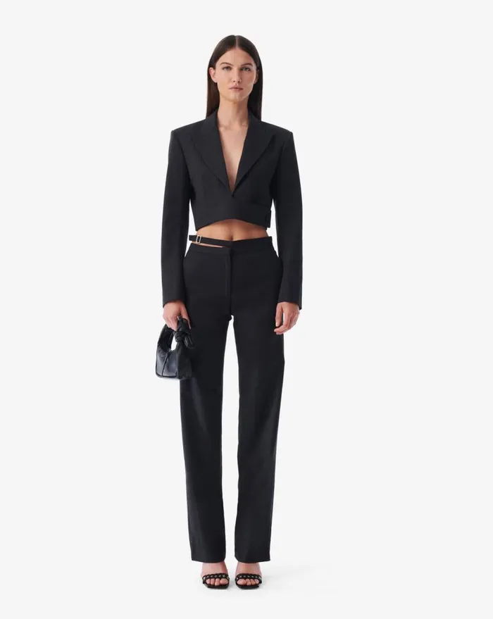 IRO MARZENA CROPPED SUIT JACKET Anthracite Women Jackets and Coats