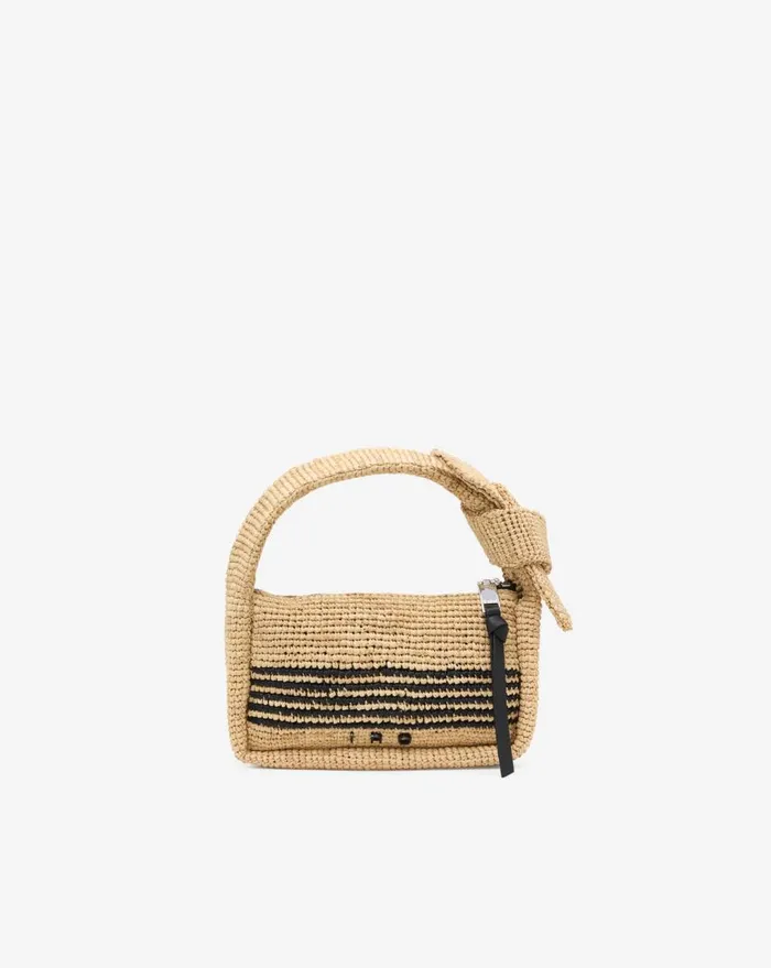IRO NOU BABY RAFFIA BAG Blacknatural Women Bags