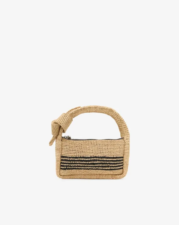IRO NOU BABY RAFFIA BAG Blacknatural Women Bags