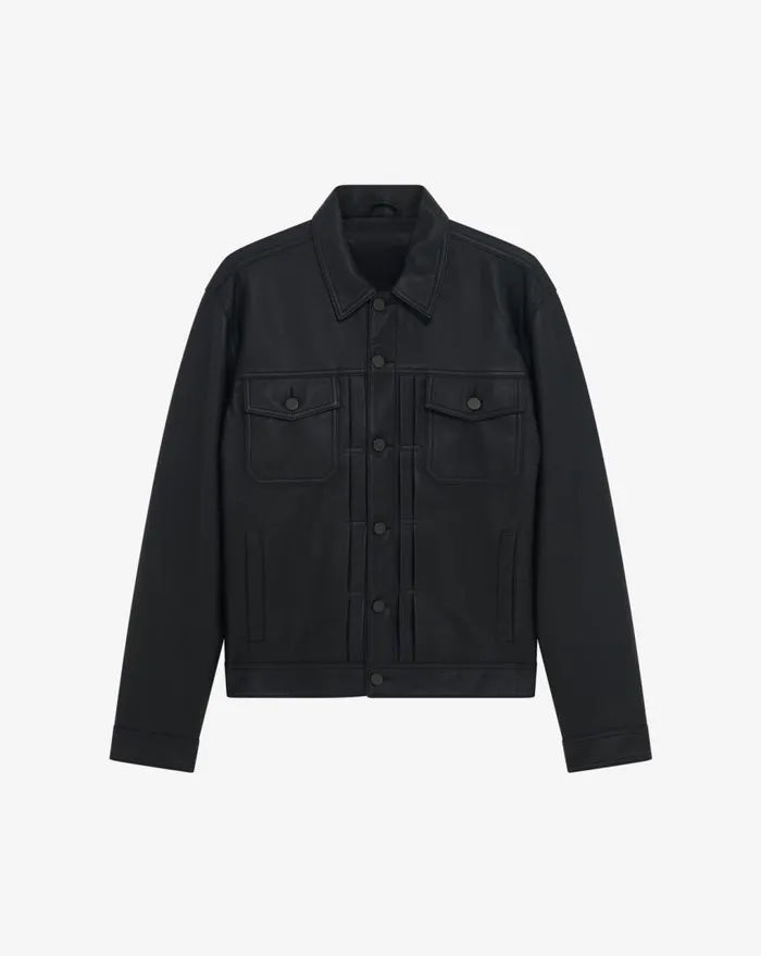 IRO REEVES LEATHER JACKET Black Men Jackets and Coats
