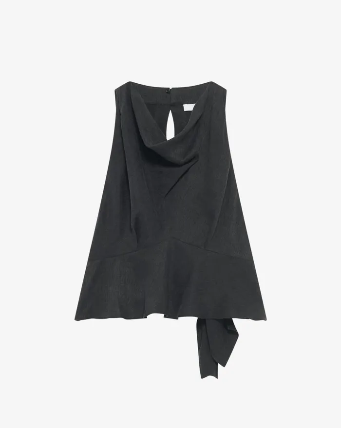 IRO SACAN DRAPED TOP Black Women Tops and Shirts
