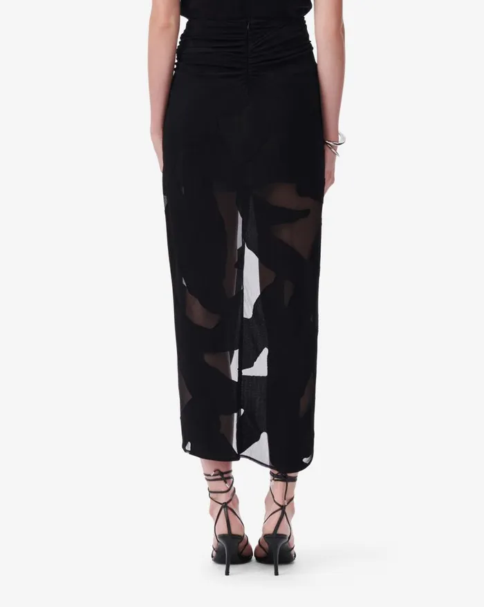 IRO SELIMA WRAP MIDI SKIRT Black Women Shorts and Skirts