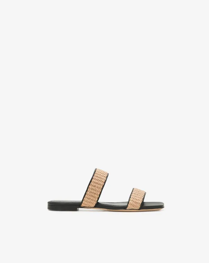 IRO THULITE FLAT RAFFIA MULES Sandblack Women Sandals