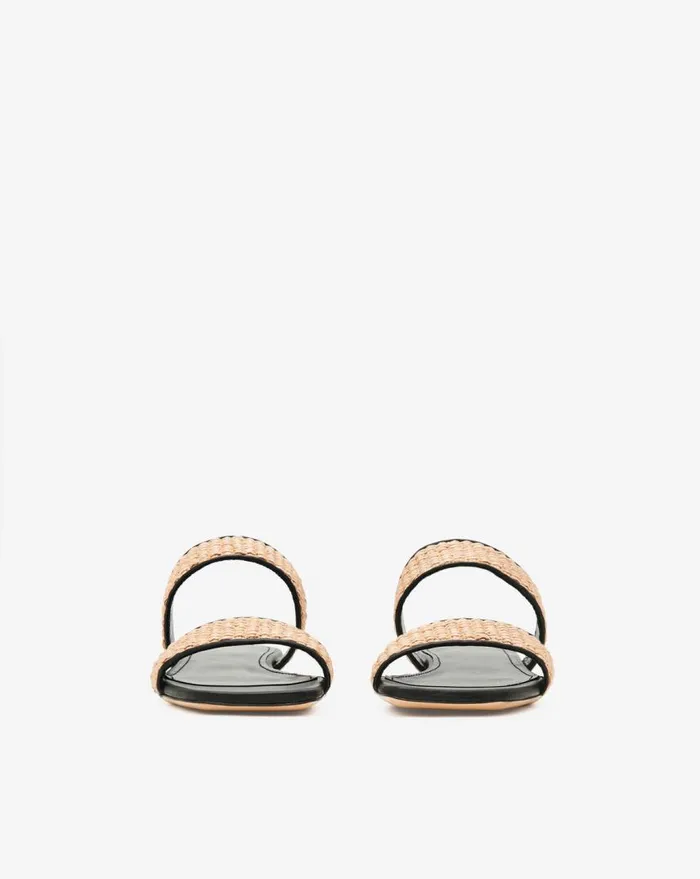 IRO THULITE FLAT RAFFIA MULES Sandblack Women Sandals