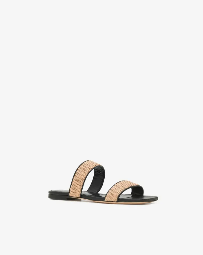 IRO THULITE FLAT RAFFIA MULES Sandblack Women Sandals