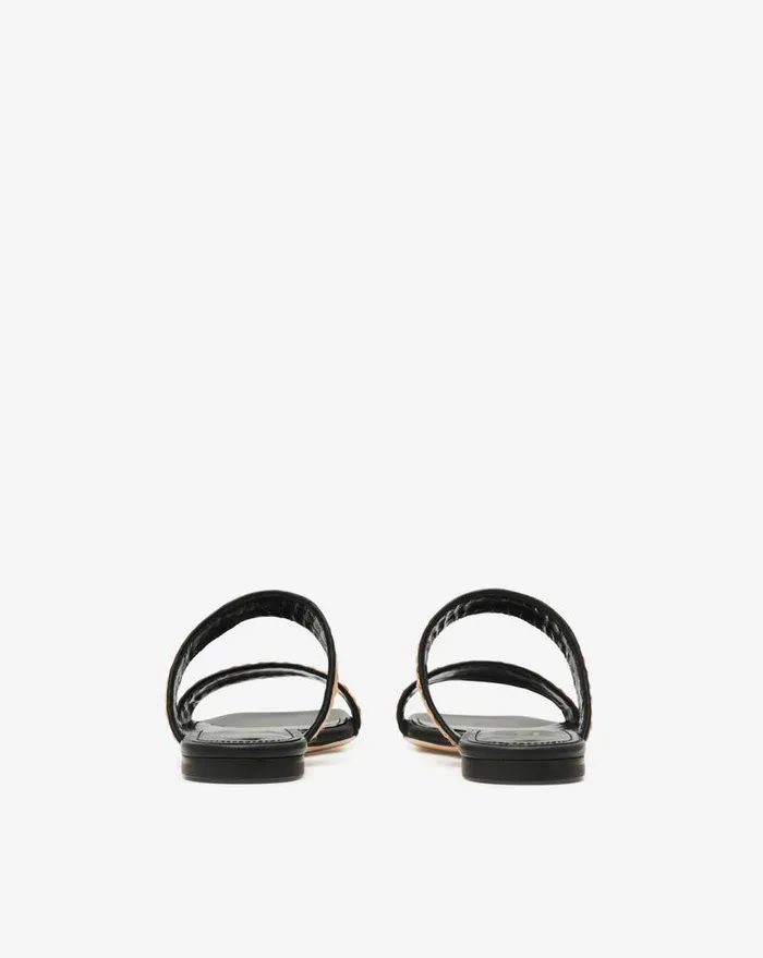 IRO THULITE FLAT RAFFIA MULES Sandblack Women Sandals