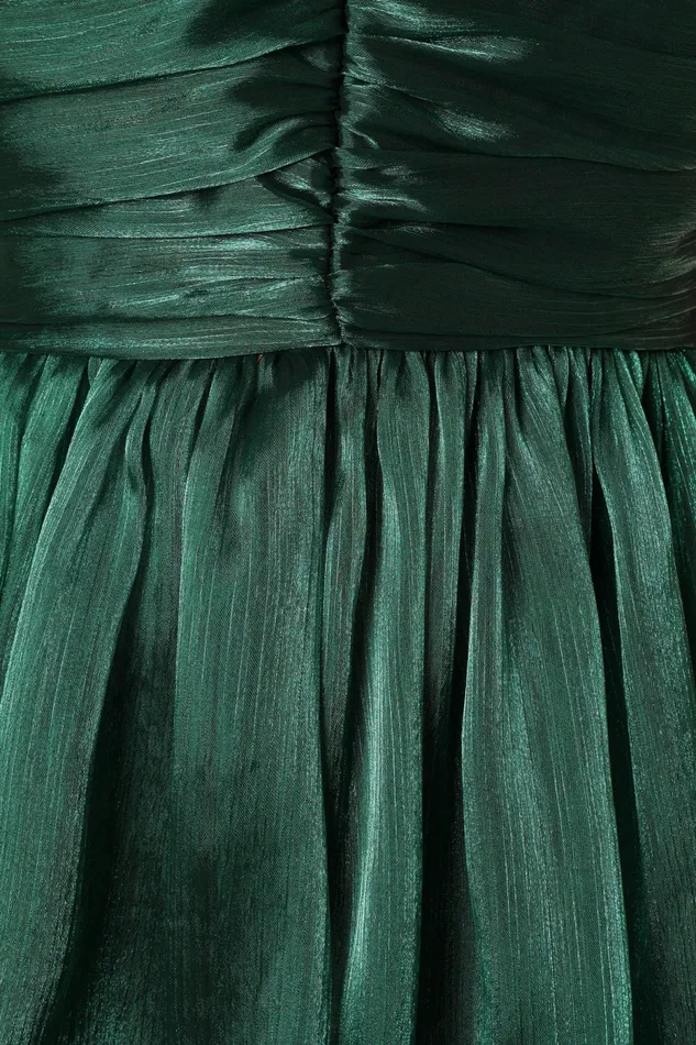 Jace Tiered Maxi Dress Shimmer Emerald Event Dresses Petal and Pup Women