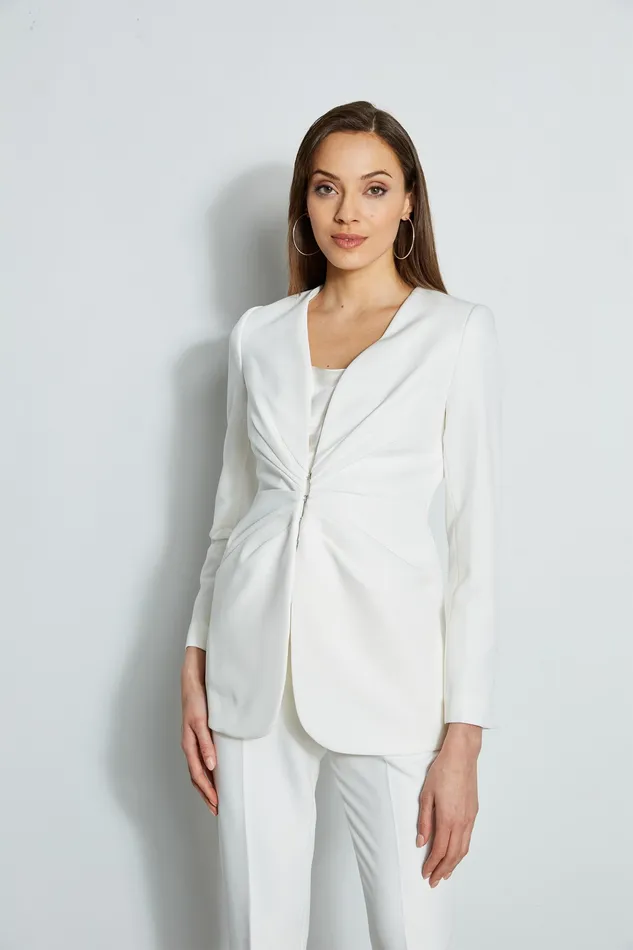 Jackets and Blazers Women Elie Tahari Pleat Detail Blazer Sky White