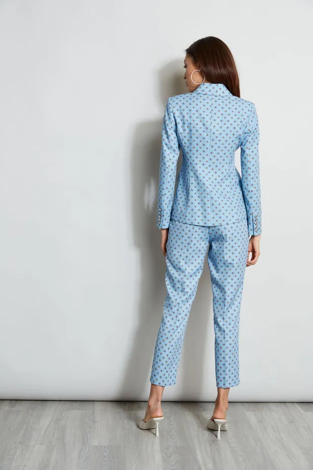Jackets and Blazers Women Elie Tahari Sun Print Single Button Blazer SUN BLUE PRINT