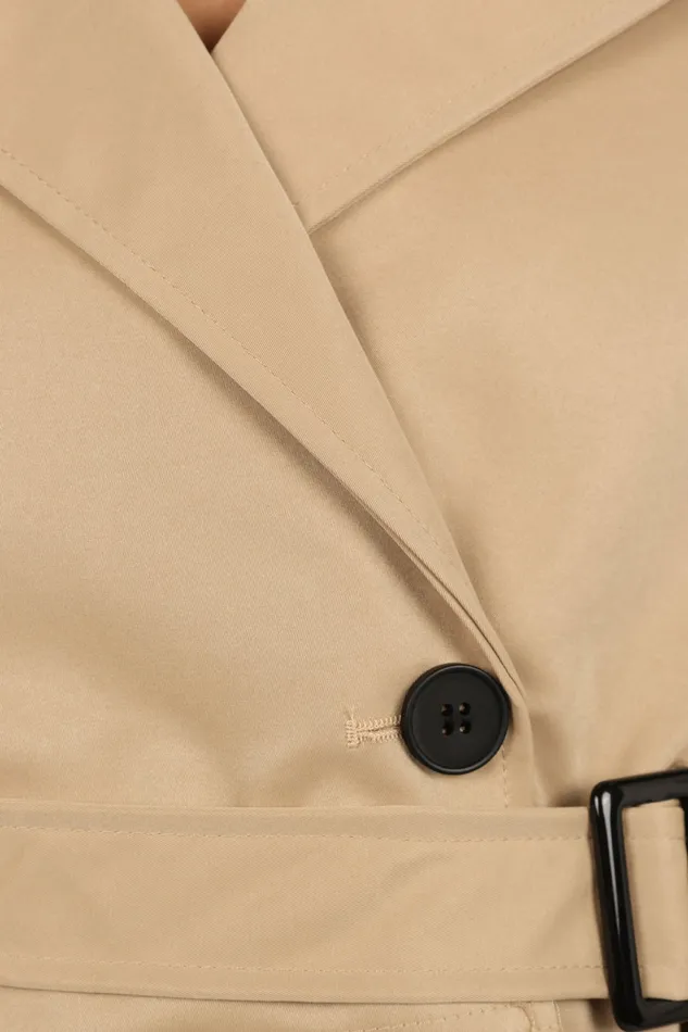 Jackets and Coats Petal and Pup Women Izzi Crop Trench Jacket Tan
