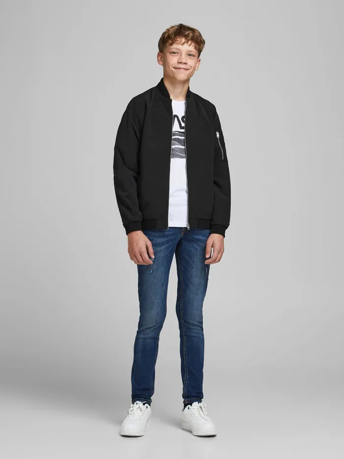 Jackets JACK and JONES Junior BOYS BOMBER JACKET Black Black