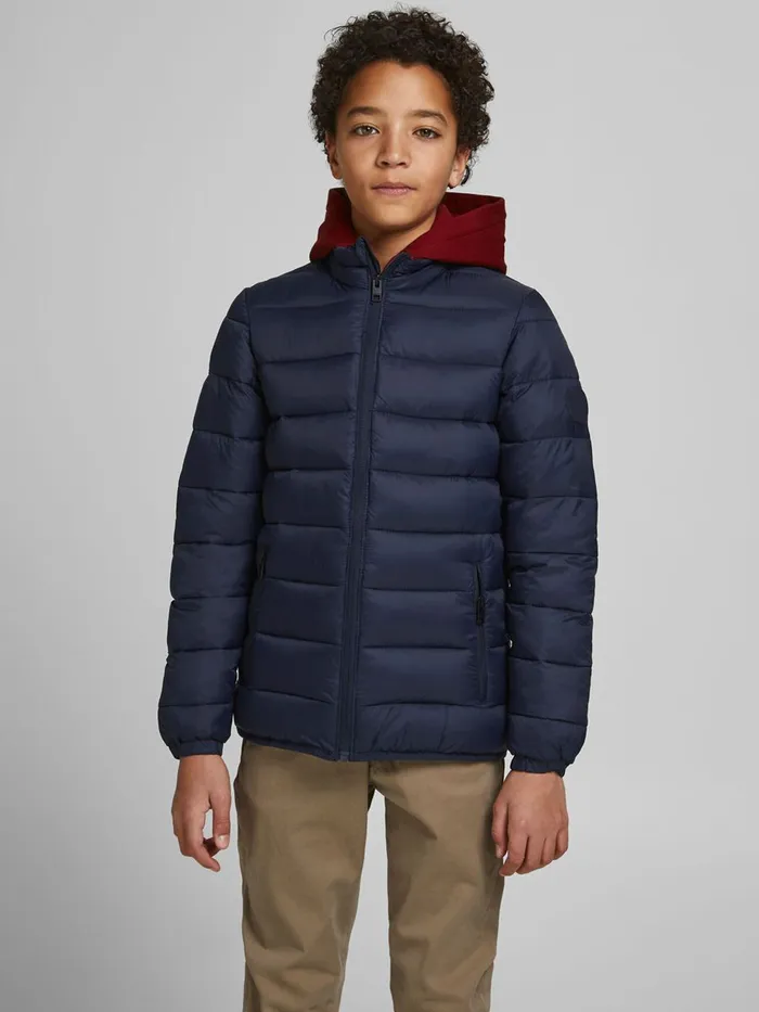 Jackets JACK and JONES Junior BOYS PUFFER JACKET Blue Navy Blazer