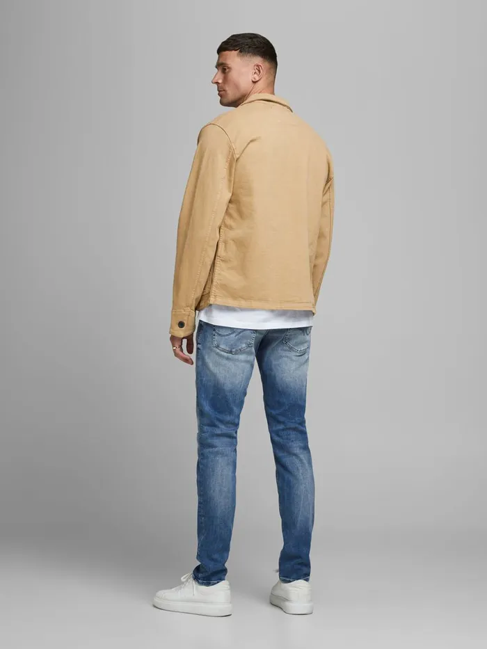 Jackets JACK and JONES Mens LUCAS AKM DENIM JACKET Beige Kelp
