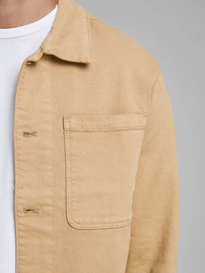 Jackets JACK and JONES Mens LUCAS AKM DENIM JACKET Beige Kelp