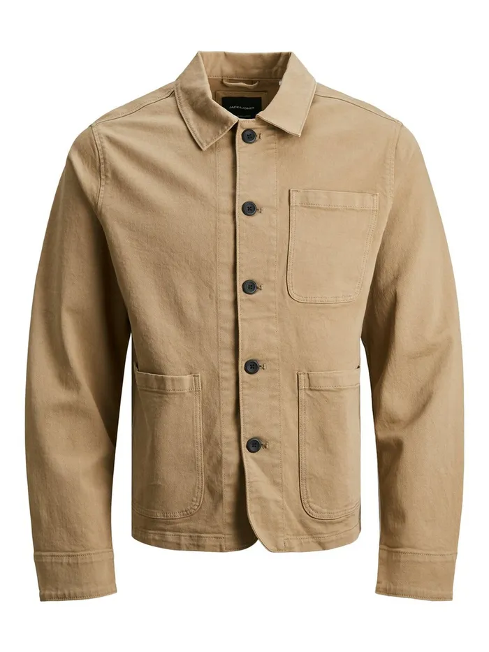 Jackets JACK and JONES Mens LUCAS AKM DENIM JACKET Beige Kelp