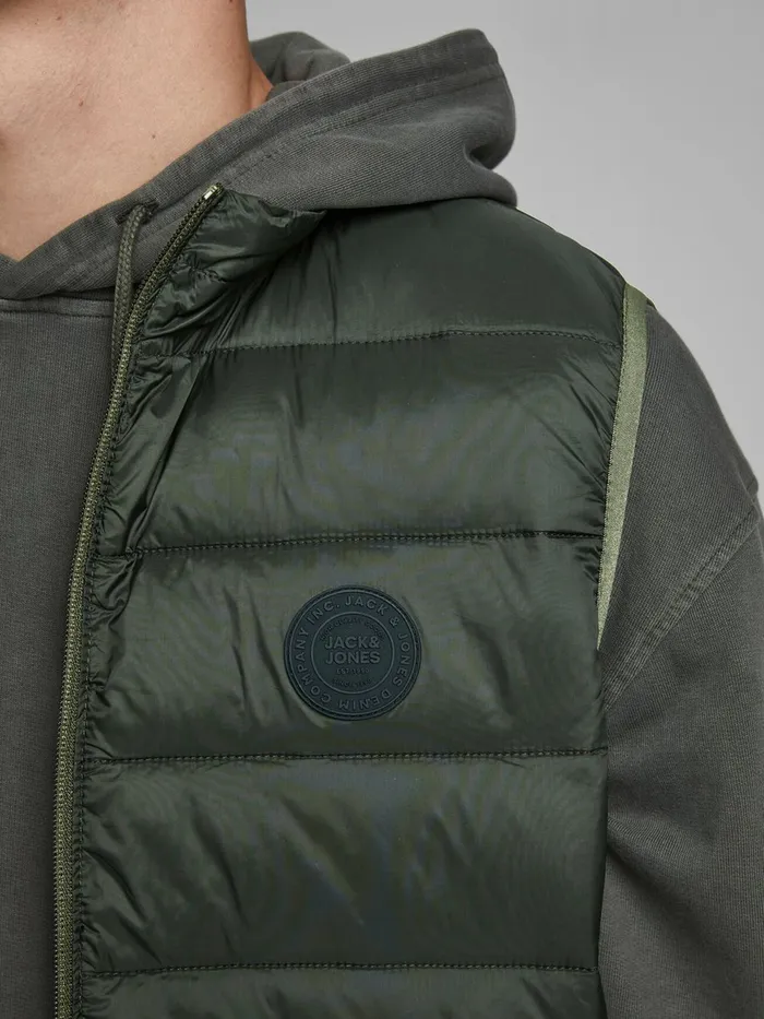 Jackets JACK and JONES Mens PUFFER GILET Green Rosin