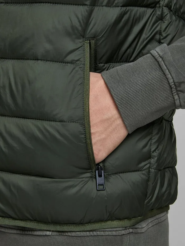 Jackets JACK and JONES Mens PUFFER GILET Green Rosin