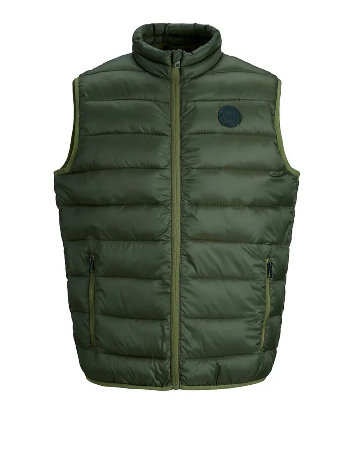Jackets JACK and JONES Mens PUFFER GILET Green Rosin