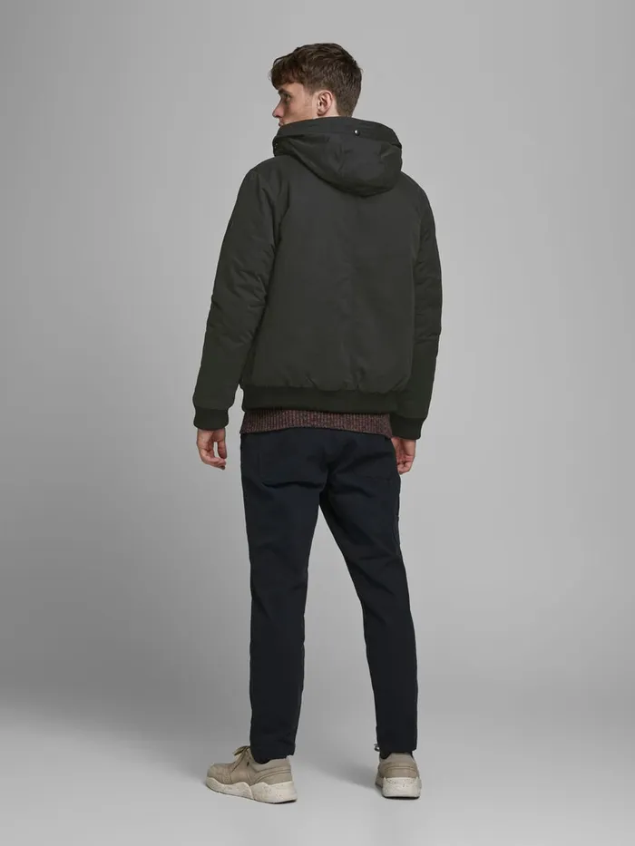 Jackets JACK and JONES Mens TEDDYLINED HOOD JACKET Black Black