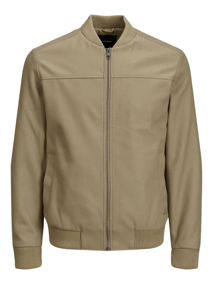 Jackets JACK and JONES Mens WOVEN COTTON BOMBER JACKET Beige String