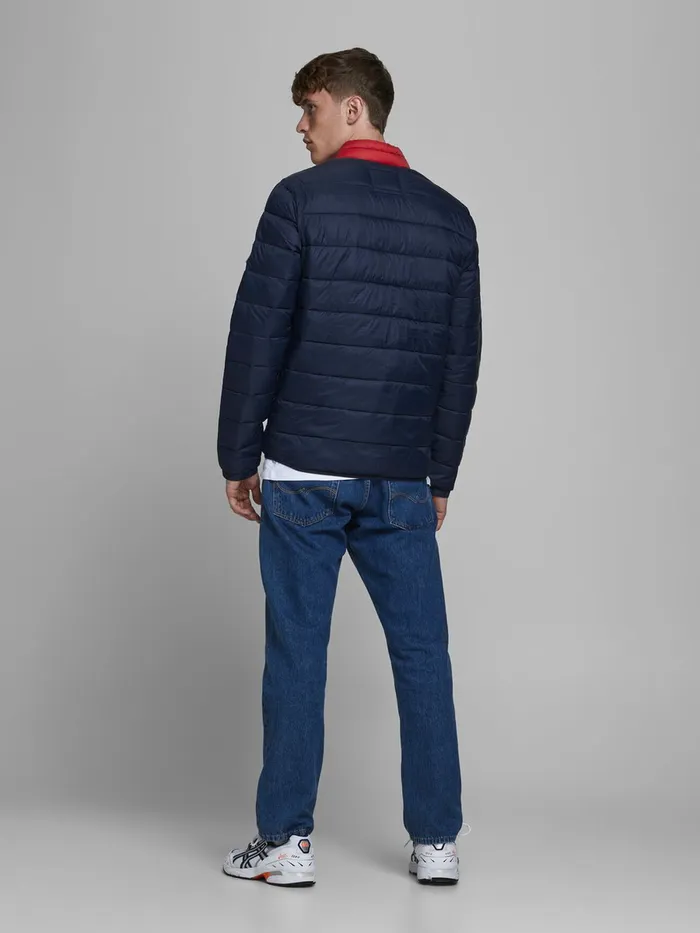 Jackets JACK and JONES Mens ZIP THROUGH PUFFER JACKET Red Tango Red