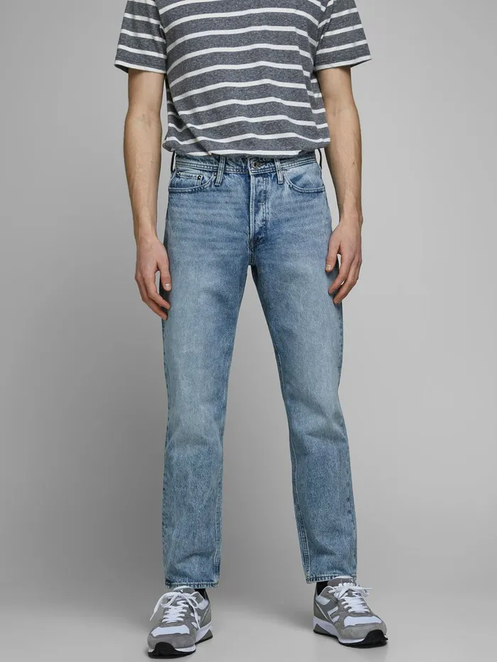 Jeans JACK and JONES Mens CHRIS ORIGINAL AM 982 LOOSE FIT JEANS Blue Blue Denim