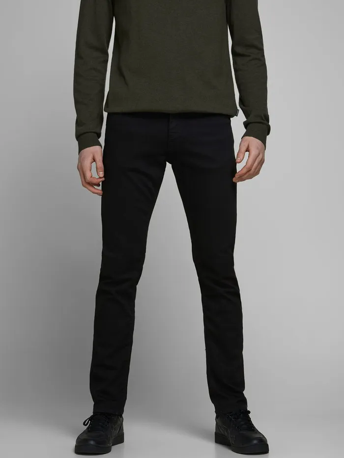Jeans JACK and JONES Mens GLENN FELIX AM 046 SLIM FIT JEANS Black Black Denim