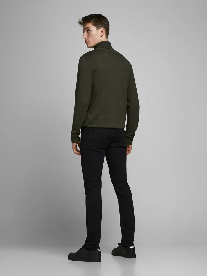 Jeans JACK and JONES Mens GLENN FELIX AM 046 SLIM FIT JEANS Black Black Denim