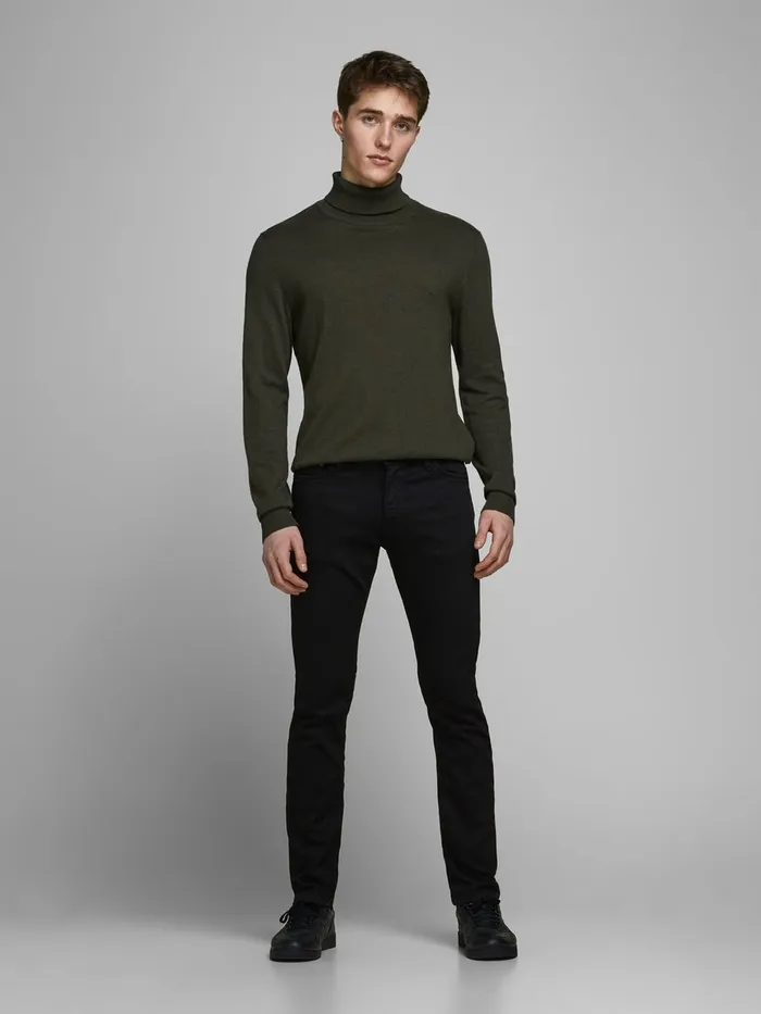 Jeans JACK and JONES Mens GLENN FELIX AM 046 SLIM FIT JEANS Black Black Denim