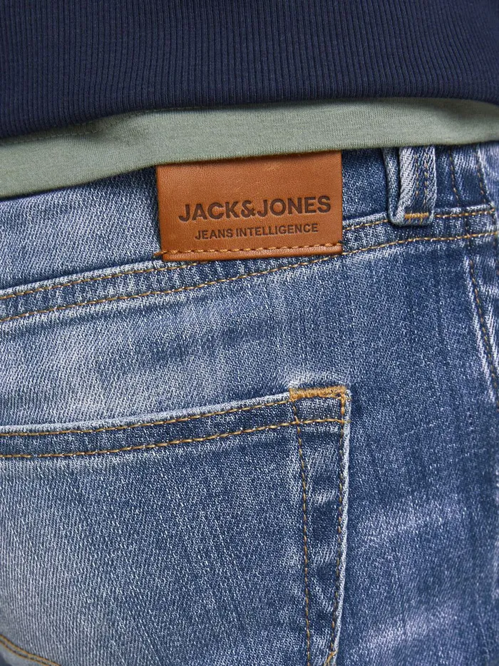 Jeans JACK and JONES Mens GLENN FOX GE 740 SLIM FIT JEANS Blue Blue Denim