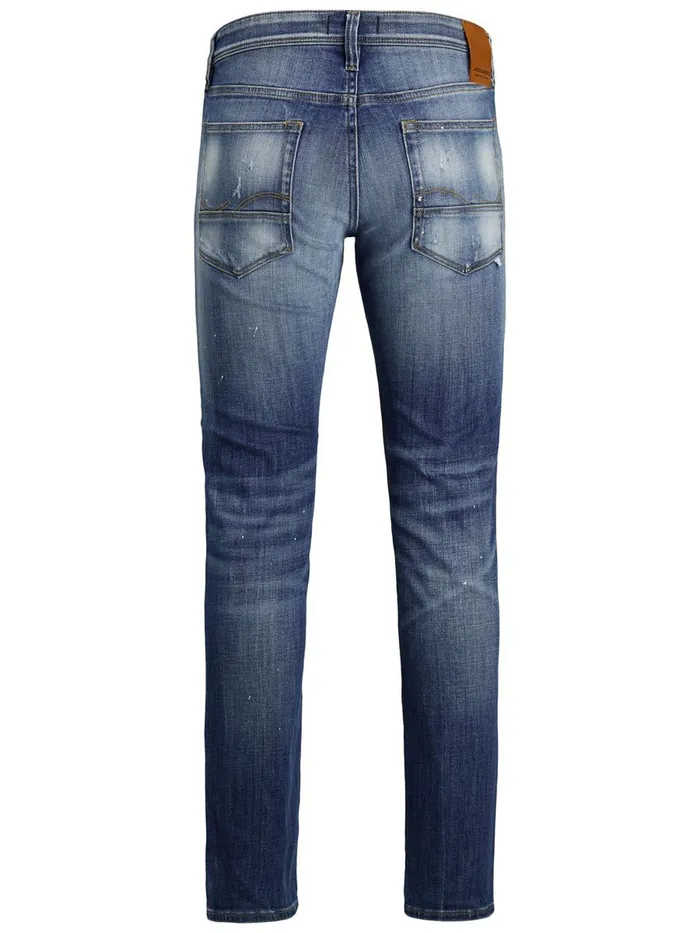 Jeans JACK and JONES Mens GLENN FOX GE 740 SLIM FIT JEANS Blue Blue Denim