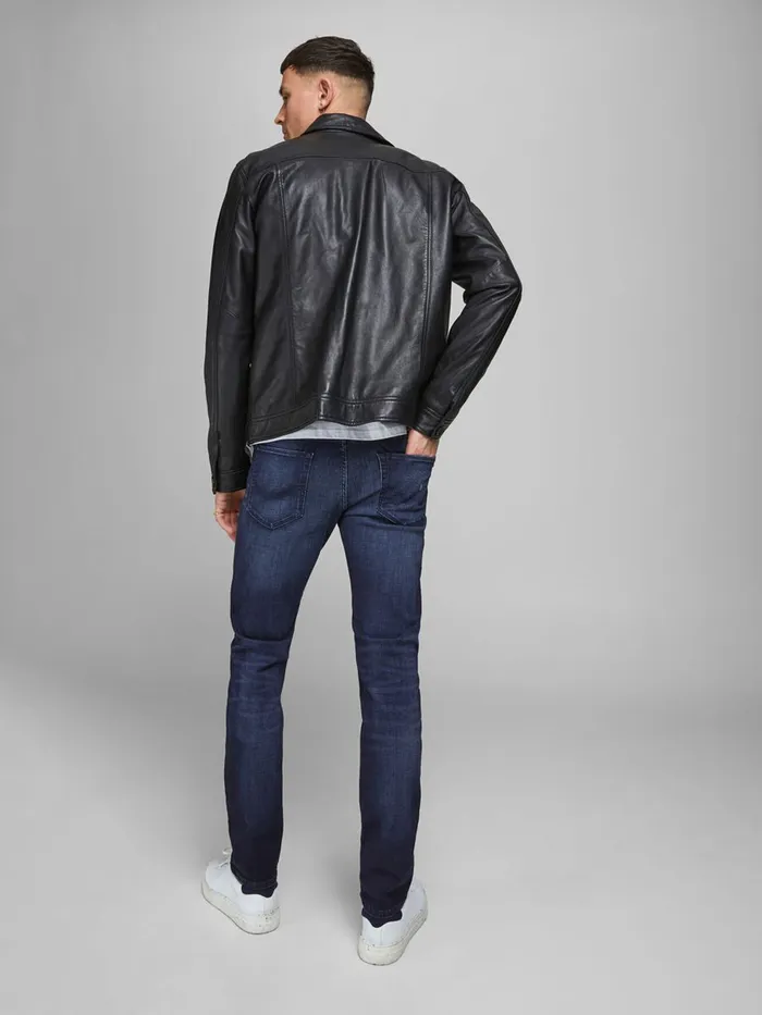 Jeans JACK and JONES Mens GLENN ICON JJ 758 SLIM FIT JEANS Blue Blue Denim