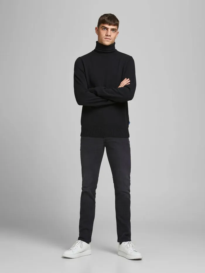 Jeans JACK and JONES Mens GLENN ORIGINAL CJ 167 SLIM FIT JEANS Black Black Denim