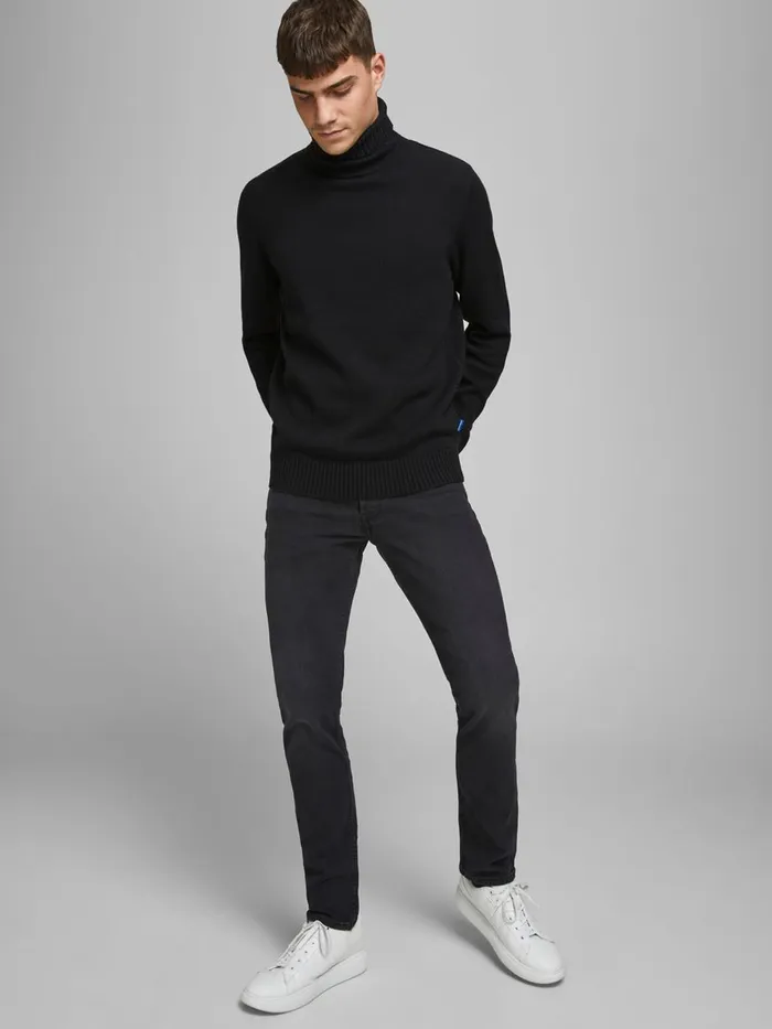 Jeans JACK and JONES Mens GLENN ORIGINAL CJ 167 SLIM FIT JEANS Black Black Denim