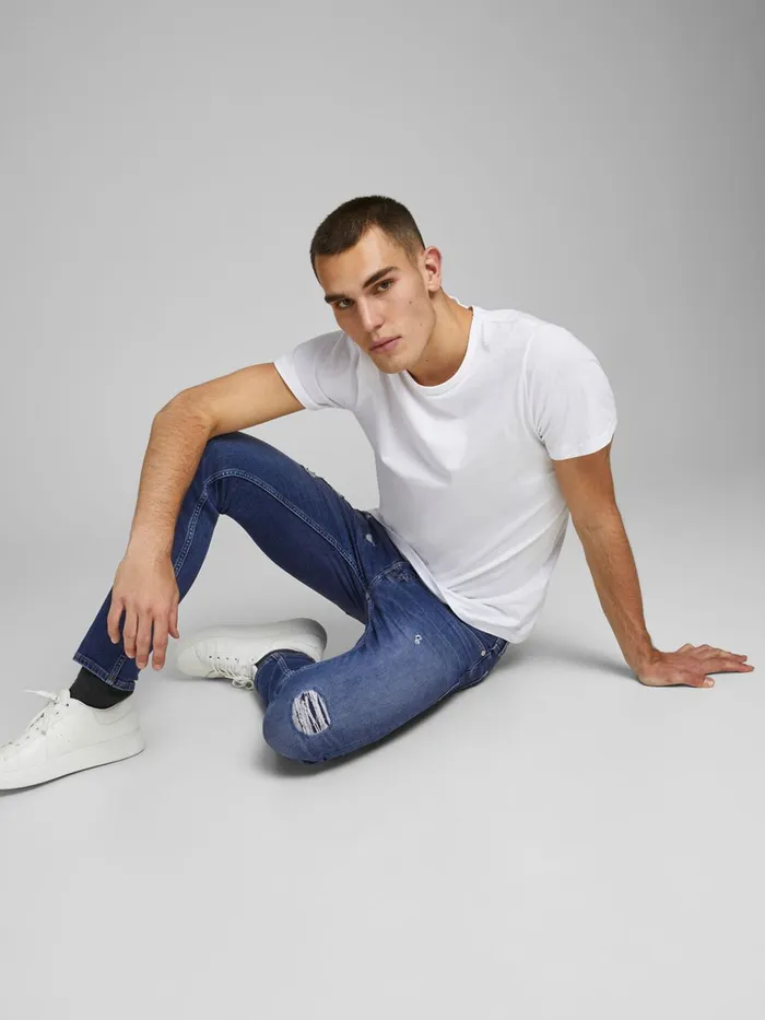 Jeans JACK and JONES Mens GLENN ORIGINAL CJ 929 SLIM FIT JEANS Blue Blue Denim