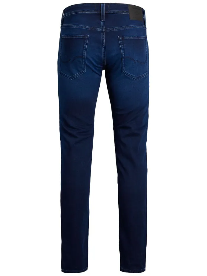 Jeans JACK and JONES Mens GLENN ORIGINAL GE 106 INDIGO KNIT SLIM FIT JEANS Blue Blue Denim
