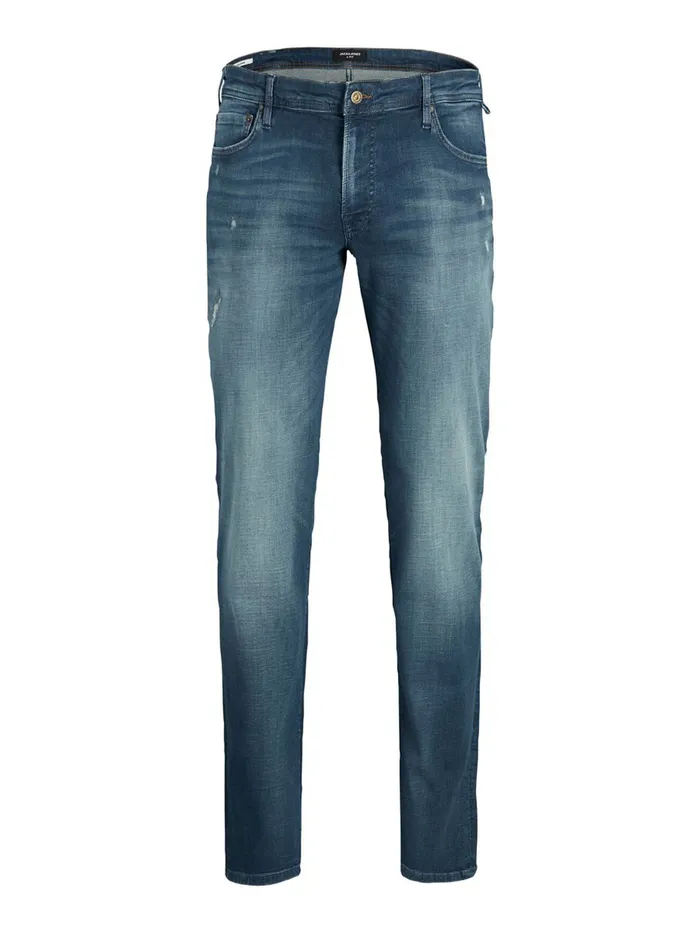 Jeans JACK and JONES Mens GLENN ROCK JJ 358 PLUS SIZE SLIM FIT JEANS Blue Blue Denim