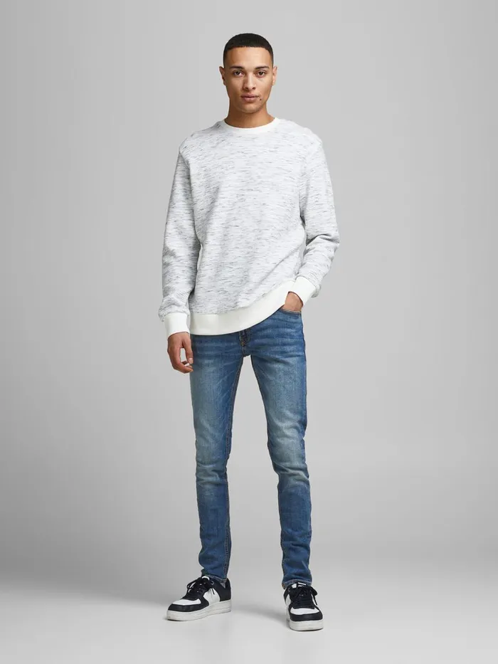 Jeans JACK and JONES Mens LIAM ORIGINAL AM 714 SPS SKINNY FIT JEANS Blue Blue Denim