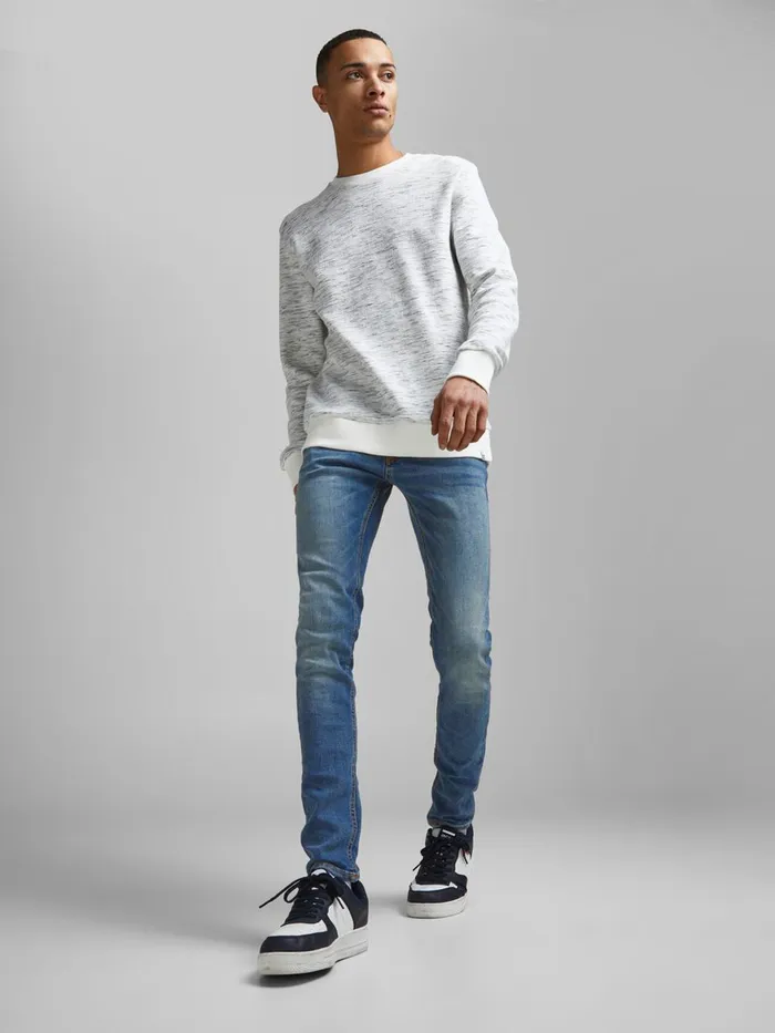 Jeans JACK and JONES Mens LIAM ORIGINAL AM 714 SPS SKINNY FIT JEANS Blue Blue Denim