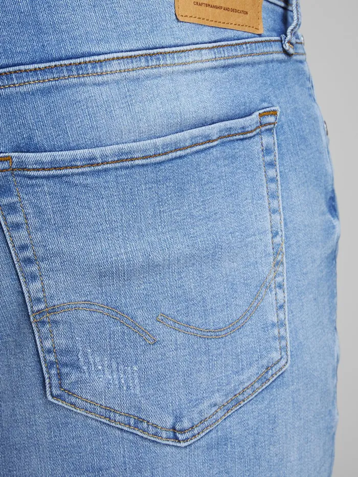 Jeans JACK and JONES Mens LIAM ORIGINAL AM 793 50SPS PLUS SIZE SKINNY FIT JEANS Blue Blue Denim