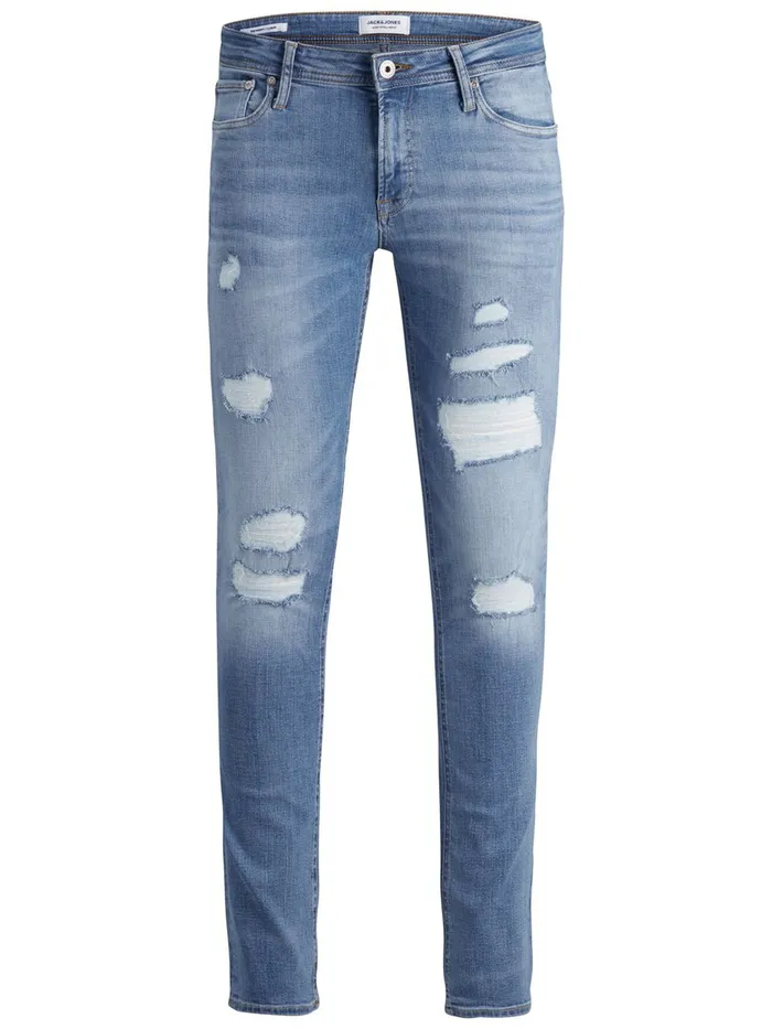 Jeans JACK and JONES Mens LIAM ORIGINAL AM 793 50SPS PLUS SIZE SKINNY FIT JEANS Blue Blue Denim