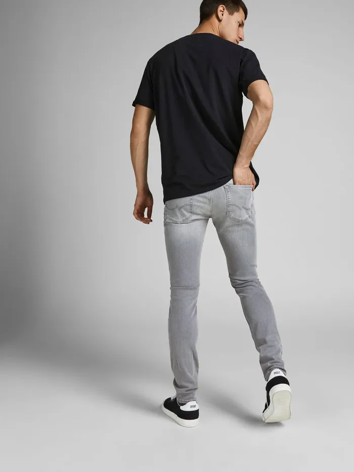 Jeans JACK and JONES Mens LIAM ORIGINAL CJ 810 SKINNY FIT JEANS Grey Grey Denim